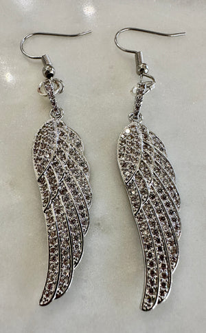 Cubic Zirconia Wing Earrings