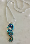 Seahorse Pendent Necklace & Seahorse Earring Set