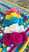 Ray of Sunshine Hand Crocheted Baby Afghan Set