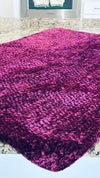 Hand Crocheted Purple Burgundy Weighted Velvet Blanket/Throw