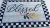 Buffalo Plaid "Blessed" Placemat Set w/ Matching Kitchen Towel