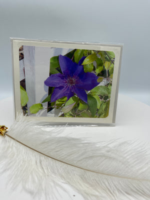 Purple Clematis Sealed Photo Card