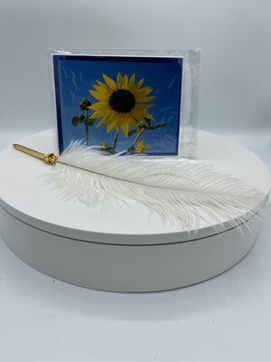 Blue Sky Sunflower Photo Card