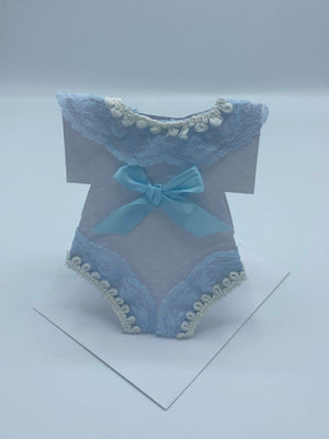 Blue Baby Romper Card