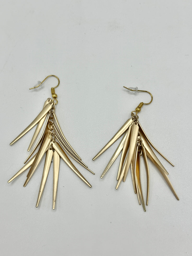 Gold Draping Flip Style Earrings