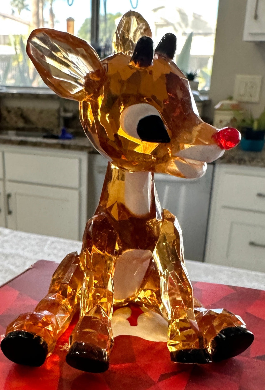 Resin Crystalline Rudolph the Red-Nosed Reindeer - (Seasonal Item)