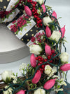 Light Up Floral Grapevine Wreath