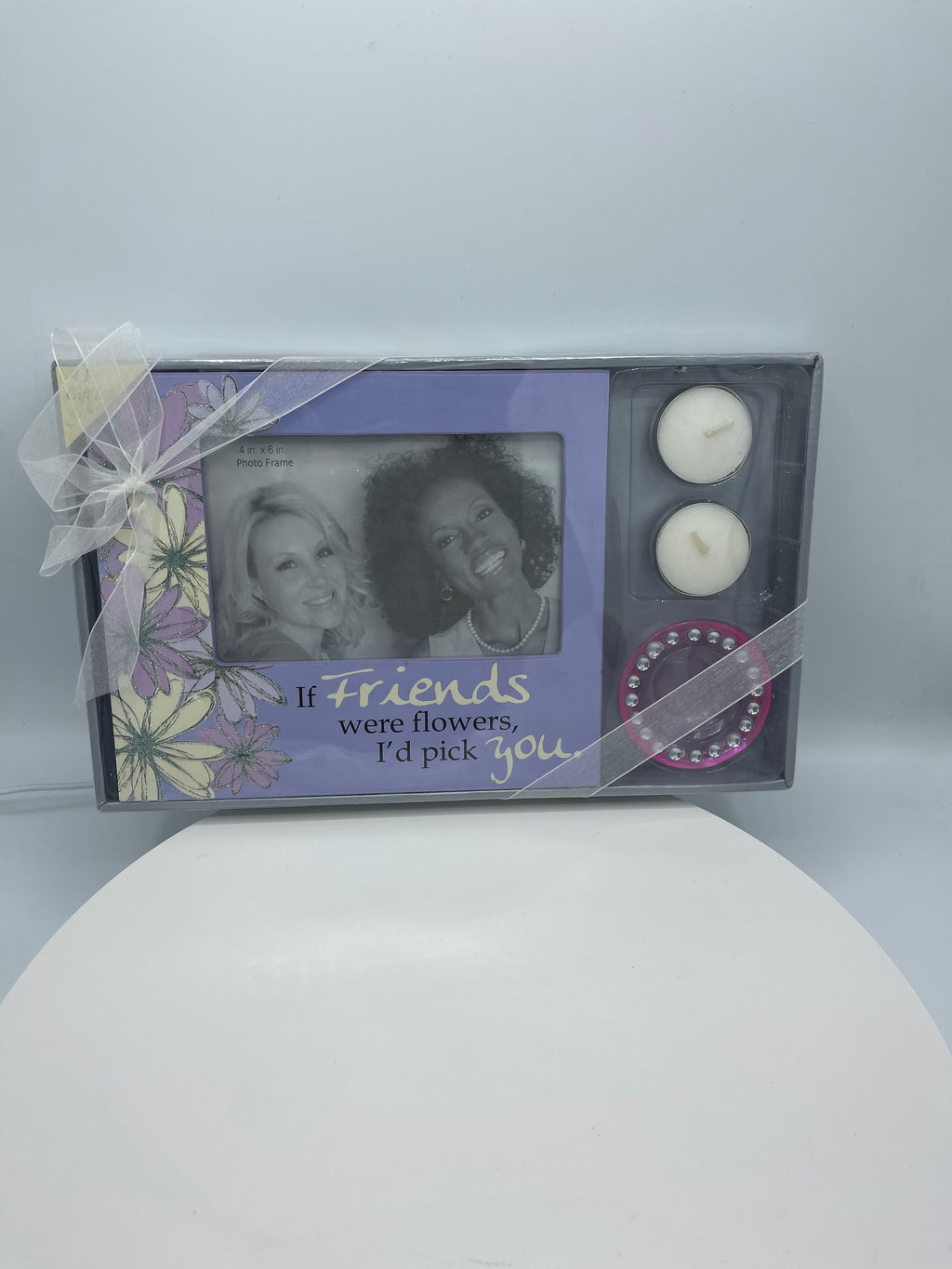 Lavender Picture Frame & Tea-light Candle Set for a Friend