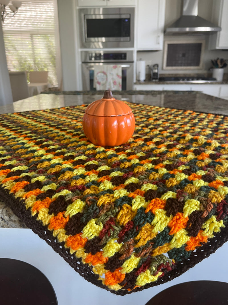 Multi-Colored Fall Lap Blanket