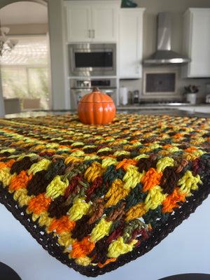 Multi-Colored Fall Lap Blanket