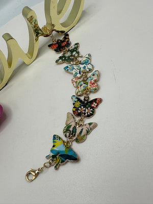 Multi-Colored Butterfly Bracelet