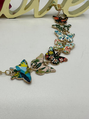 Multi-Colored Butterfly Bracelet