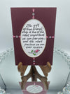 Maroon Matted Calligraphy Print:  "Friendship"