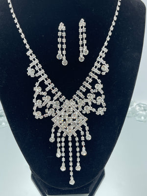 Beautiful Three Piece Rhinestone Wedding or Prom Set