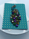 Turquoise & Purple Jeweled Peacock