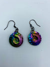 Multi-Colored Metallic Pendent & Matching Earrings