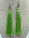 Lime Green Thread Earrings