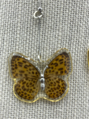 Real Butterfly Necklace & Earrings Encased in Resin