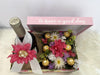 Floral Box Embellished w/2 Lg. Pink Flowers, White Daisies & Greenery...