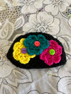 Black Floral Baby Beanie